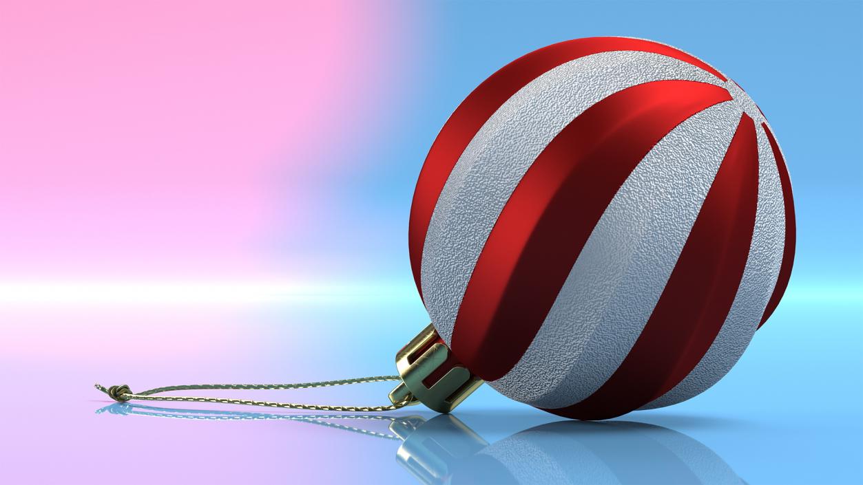 3D Assorted Christmas Ball Ornaments Pack model