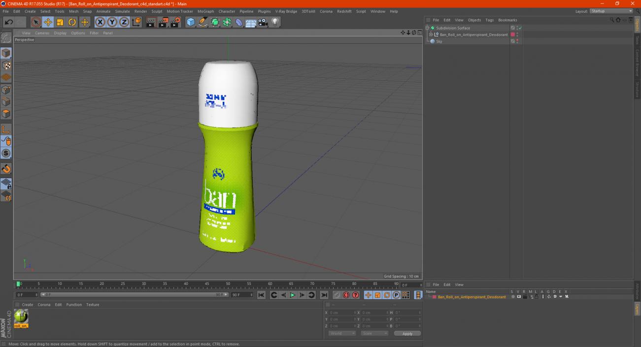 3D Ban Roll on Antiperspirant Deodorant