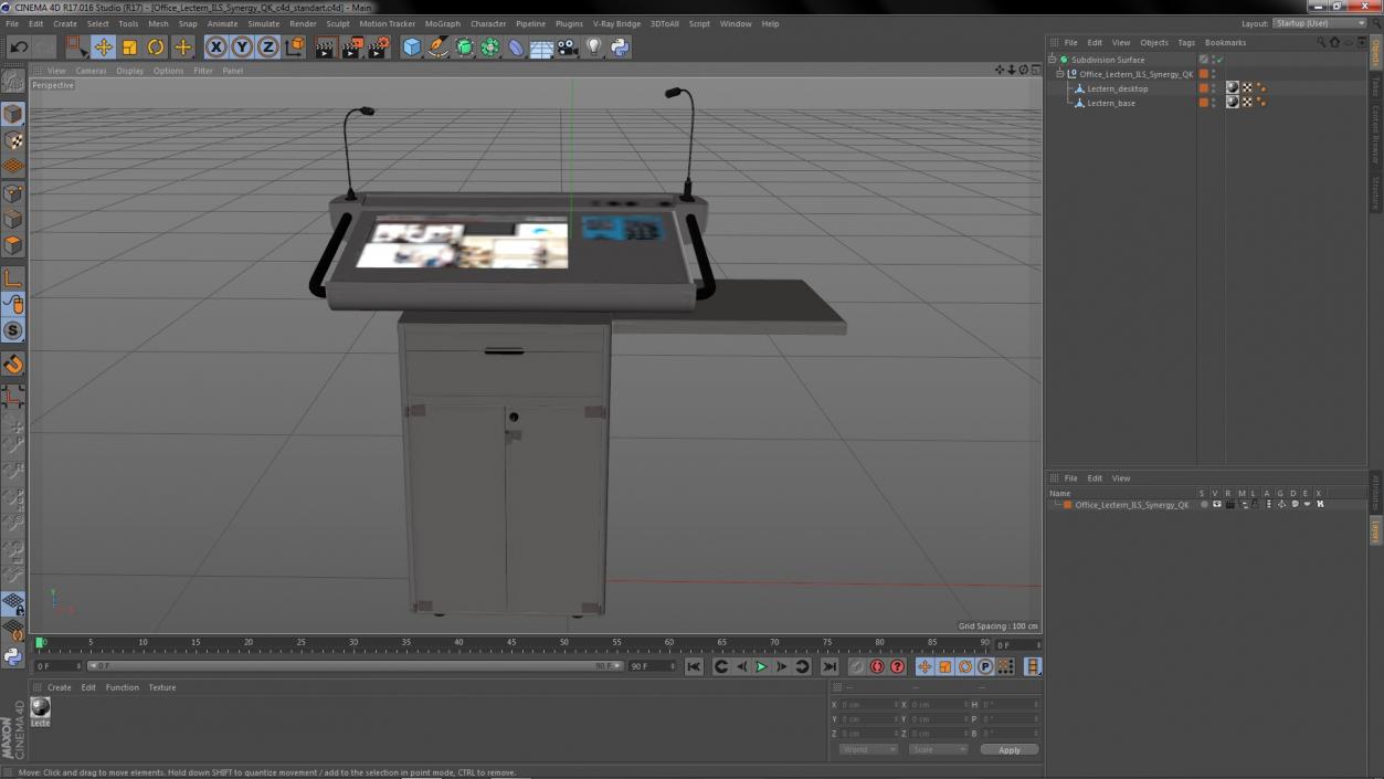 Office Lectern ILS Synergy QK 3D model