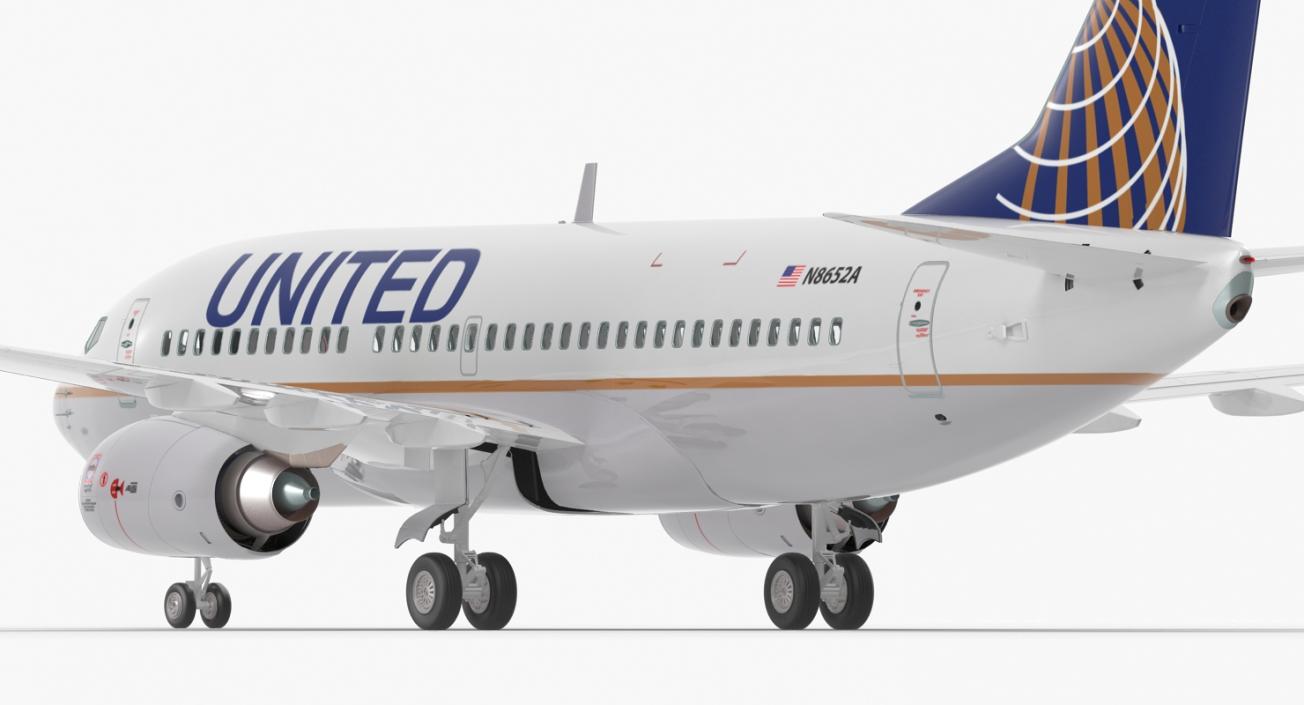 3D model Boeing 737-700 United Airlines