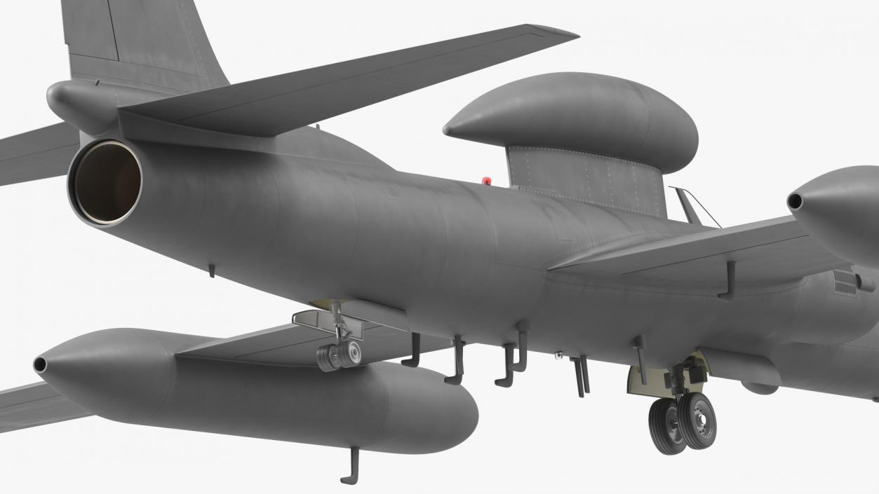 3D model Grey Reconnaissance Aircraft Simple Interior Rigged for Maya