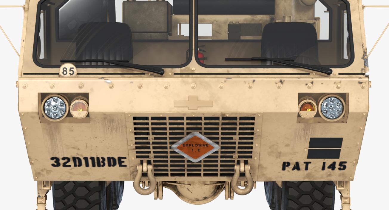 3D model Military Truck Oshkosh HEMTT M985 Sand Rigged