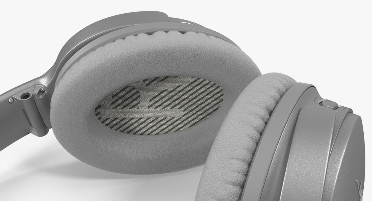 3D Bose Wireless Headphones Lying On model