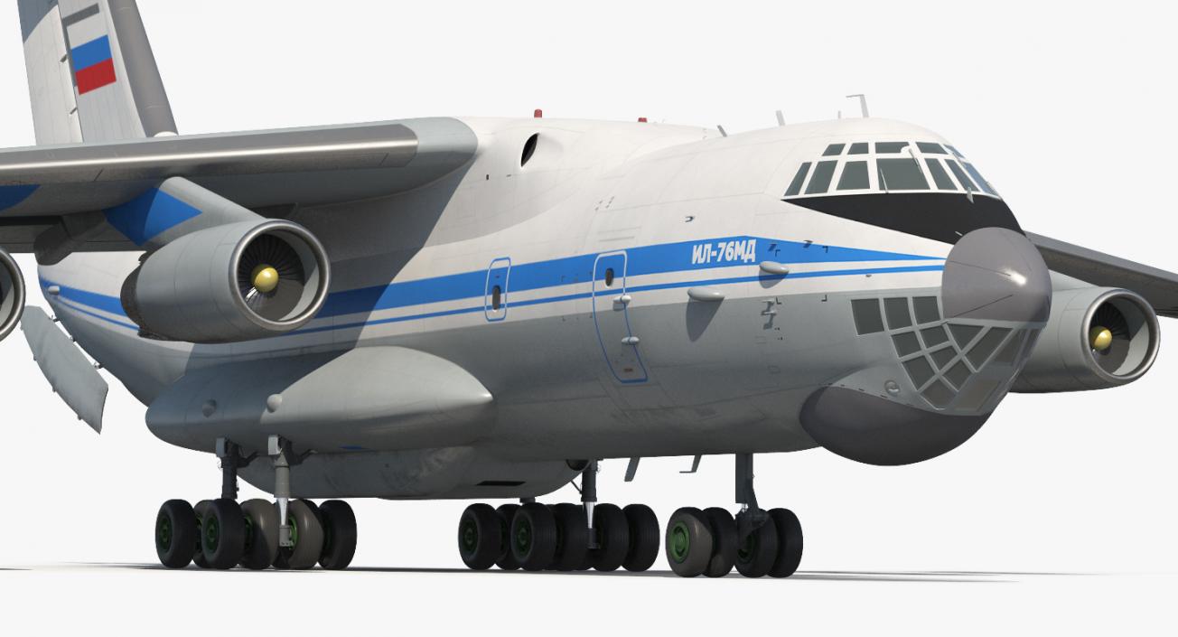 Ilyushin Il-76 Civil Transport Rigged 3D