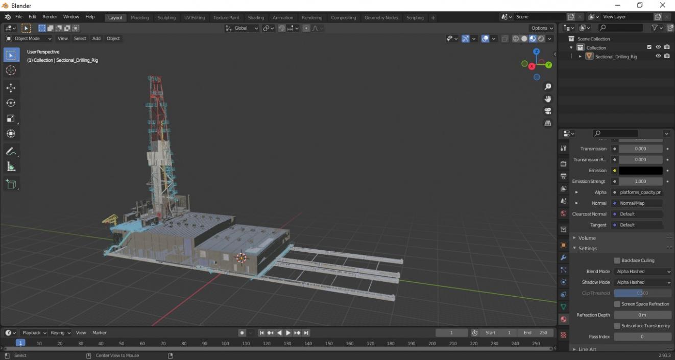 Sectional Drilling Rig 3D