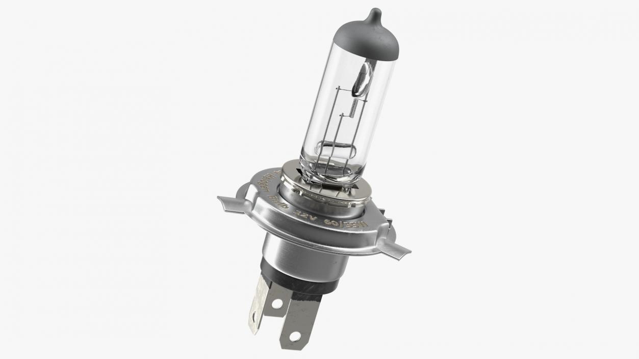 Automotive H4 Halogen Light Bulb 3D