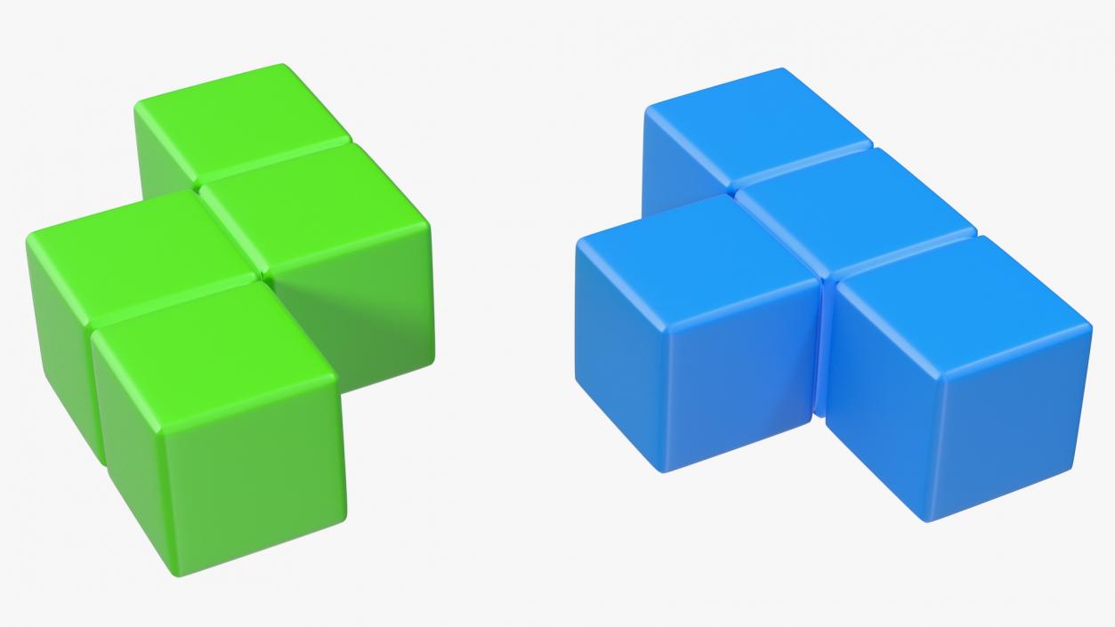 Tetris Blocks Heart 3D model