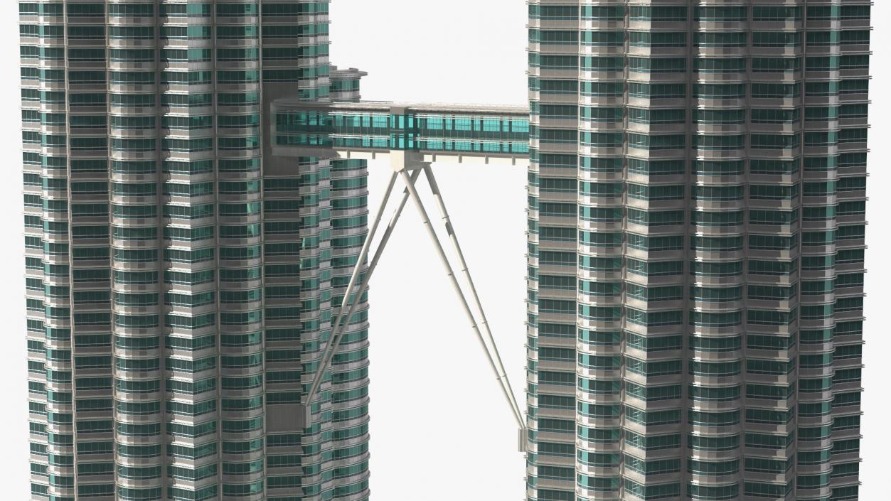 Petronas Towers Twin Skyscrapers 3D