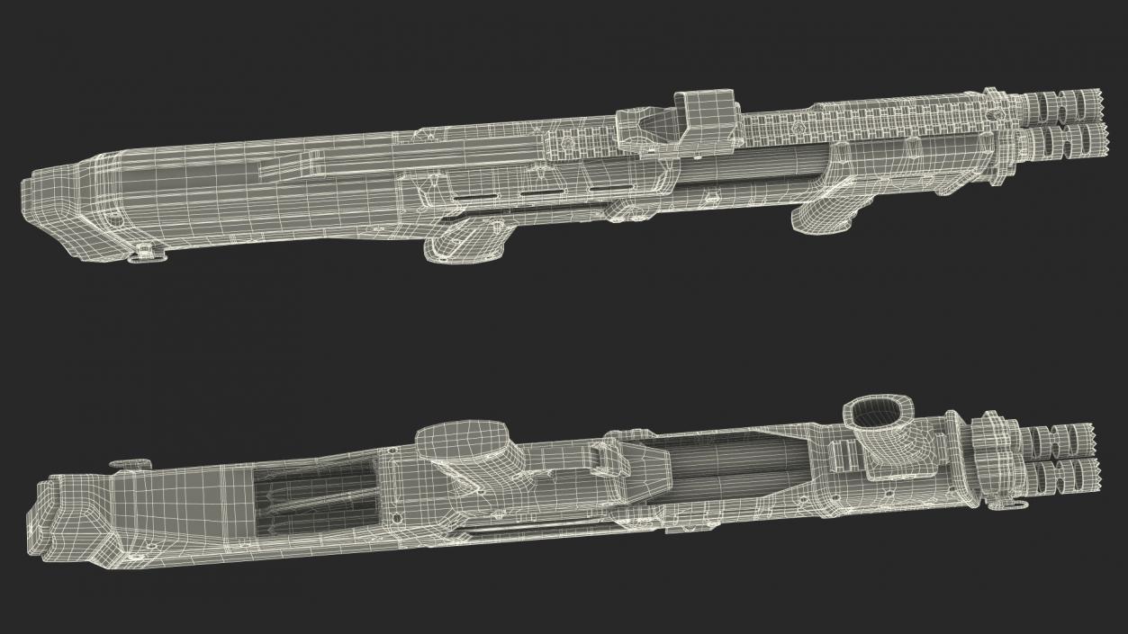 Black Gauge Pump MFG 12 Rigged for Cinema 4D 3D model