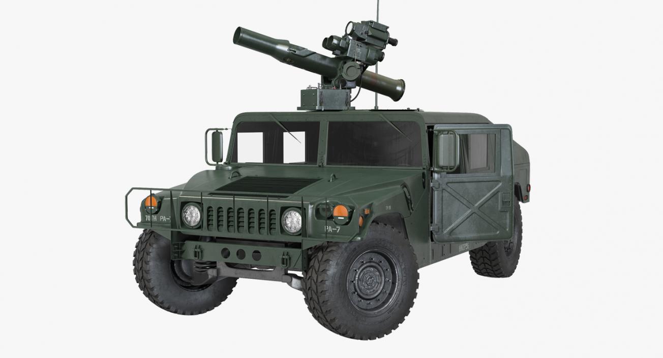 HMMWV TOW Missile Carrier M966 Rigged 3D