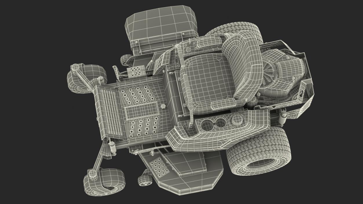 3D Zero Turn Mower Simplicity Rigged model