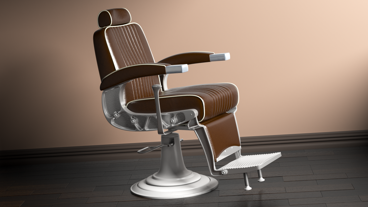 3D model Antique Barber Chair