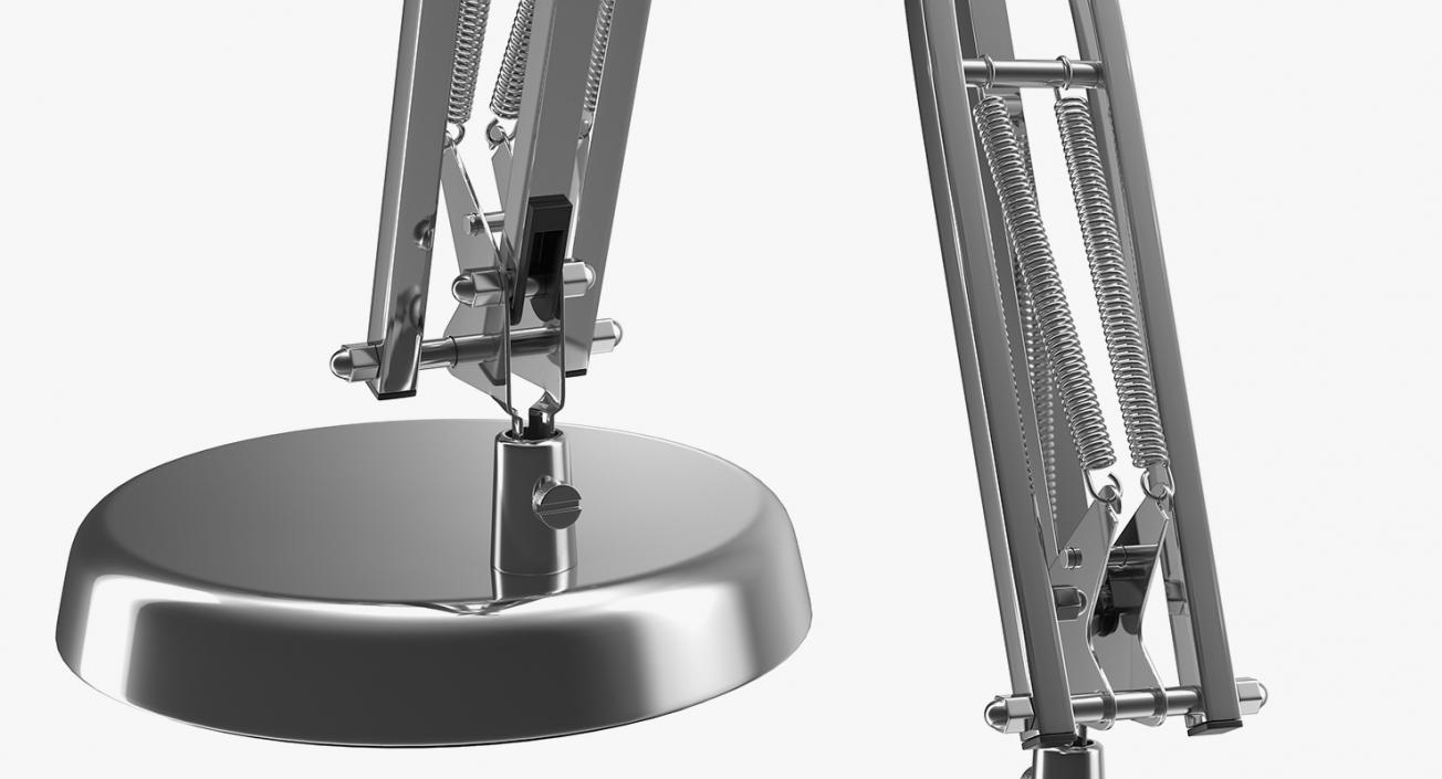 3D Chromium Desk Lamp model