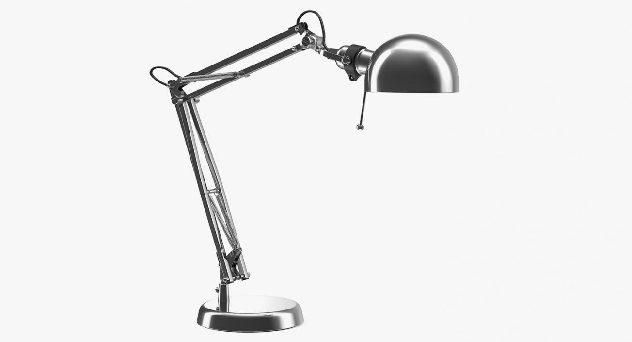 3D Chromium Desk Lamp model