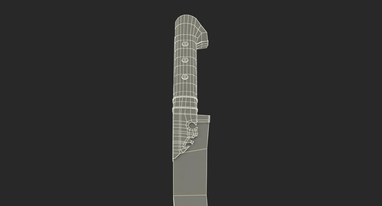3D Turkish Yatagan Sword with Sheath model