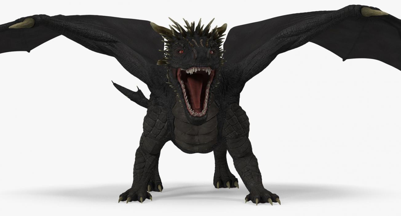 3D Dragon Attacking Pose
