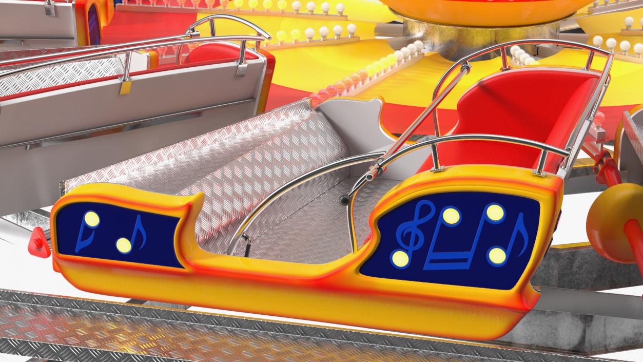 Flat Ride Round Carousel 3D model