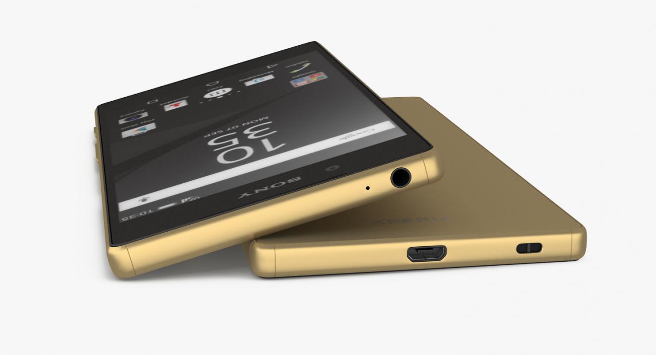 Sony Xperia Z5 Gold 3D model