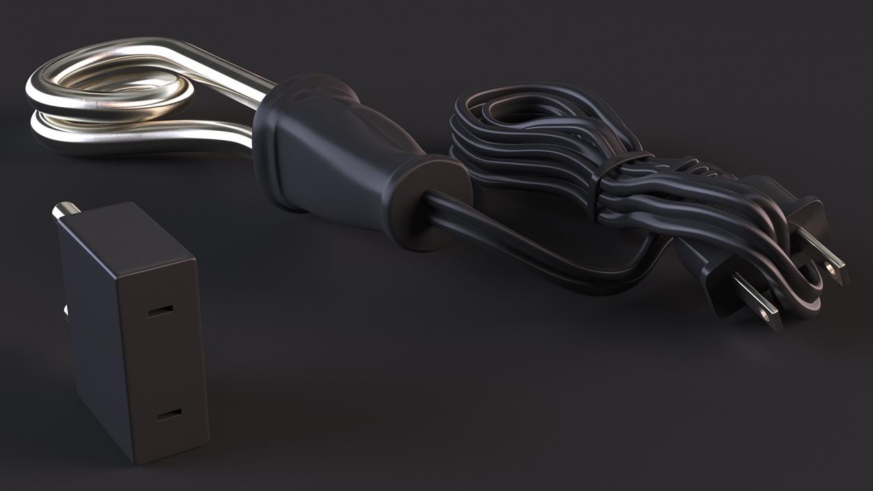 3D Black Immersion Water Heater model