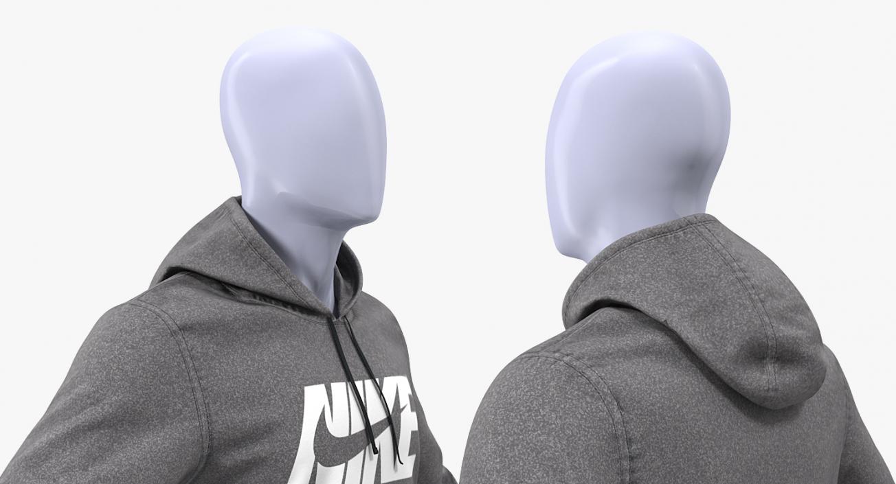 3D Nike Sportswear Suit Anthrazit Lowered Hood on Mannequin
