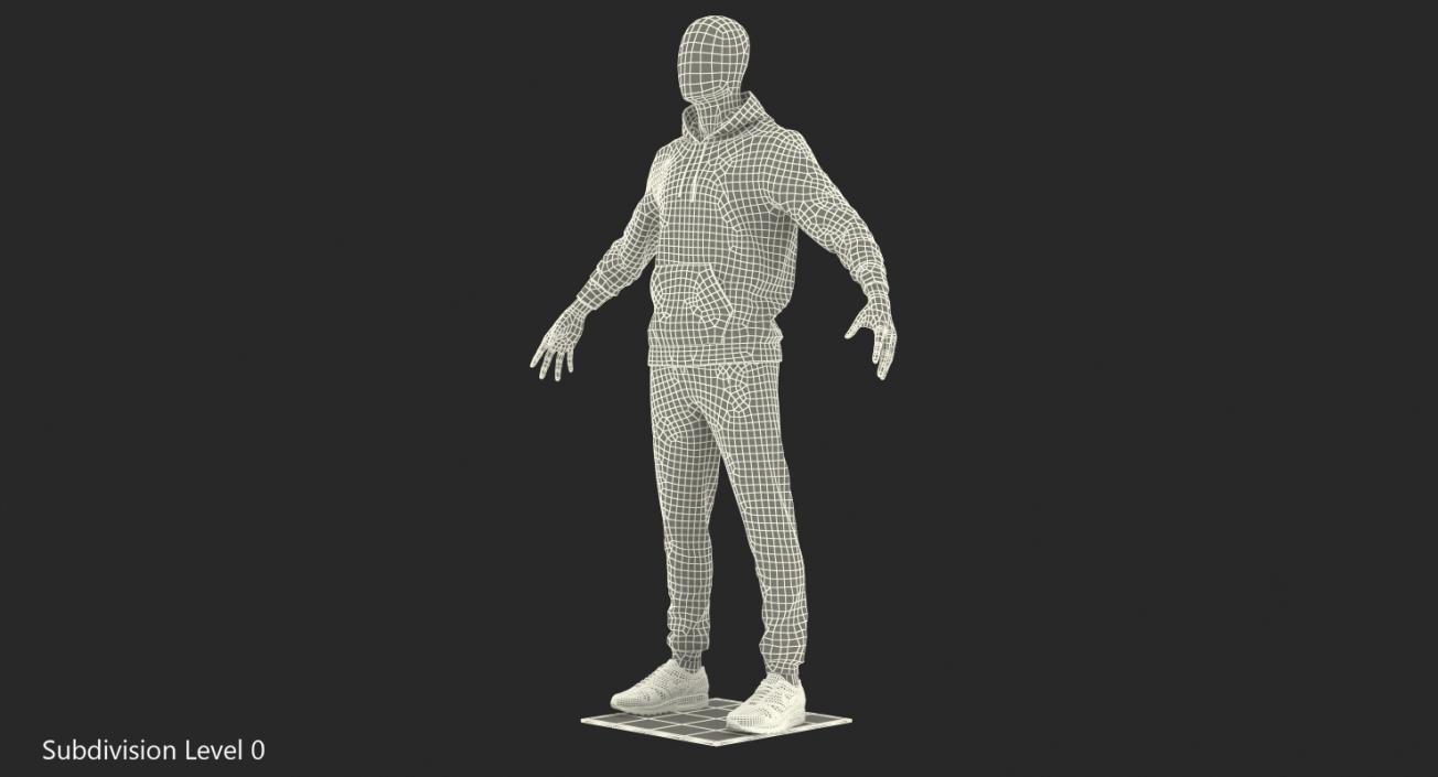 3D Nike Sportswear Suit Anthrazit Lowered Hood on Mannequin