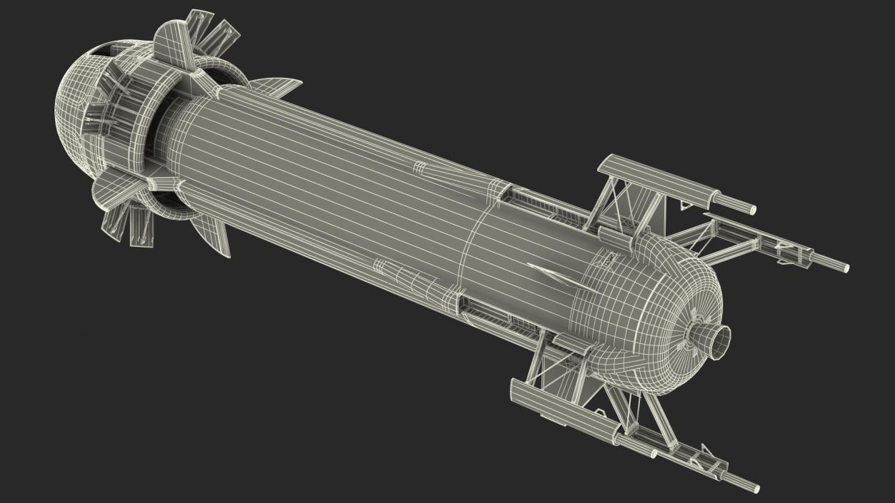 3D Suborbital Launch Vehicle Rocket Booster with Crew Capsule model