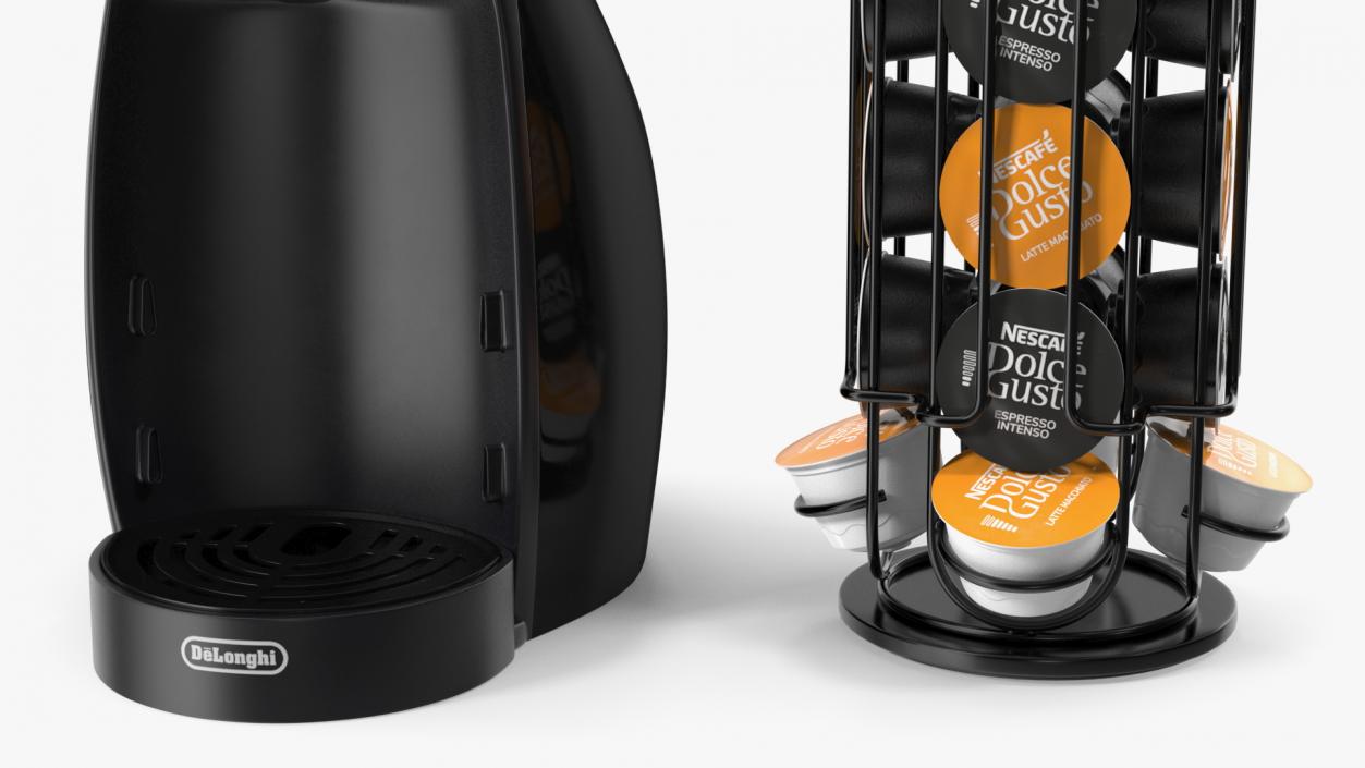 3D Nescafe Coffee Machine with Capsule Holder Black model