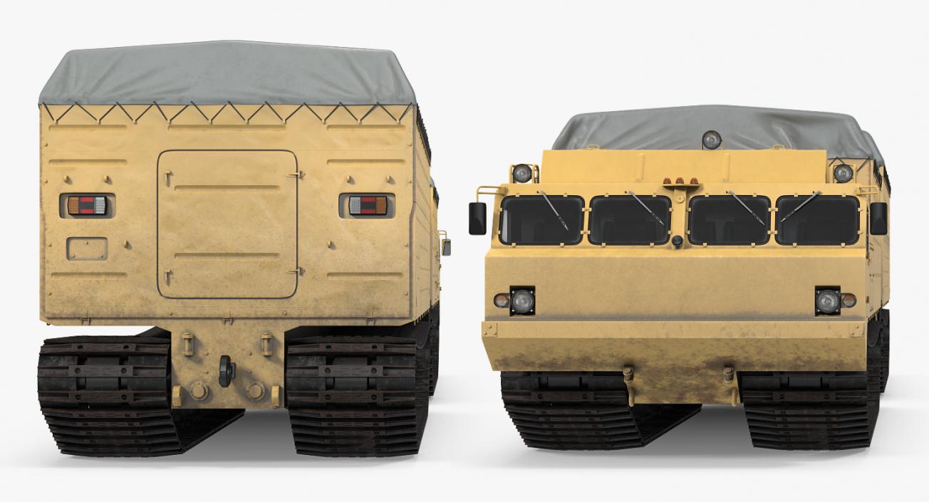 3D Polar Articulated Tracked Vehicle Vityaz DT-30