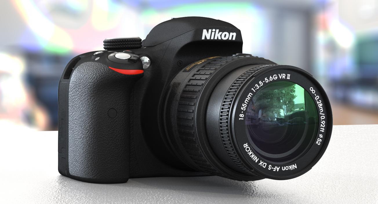 Photo Camera Nikon D3300 3D model