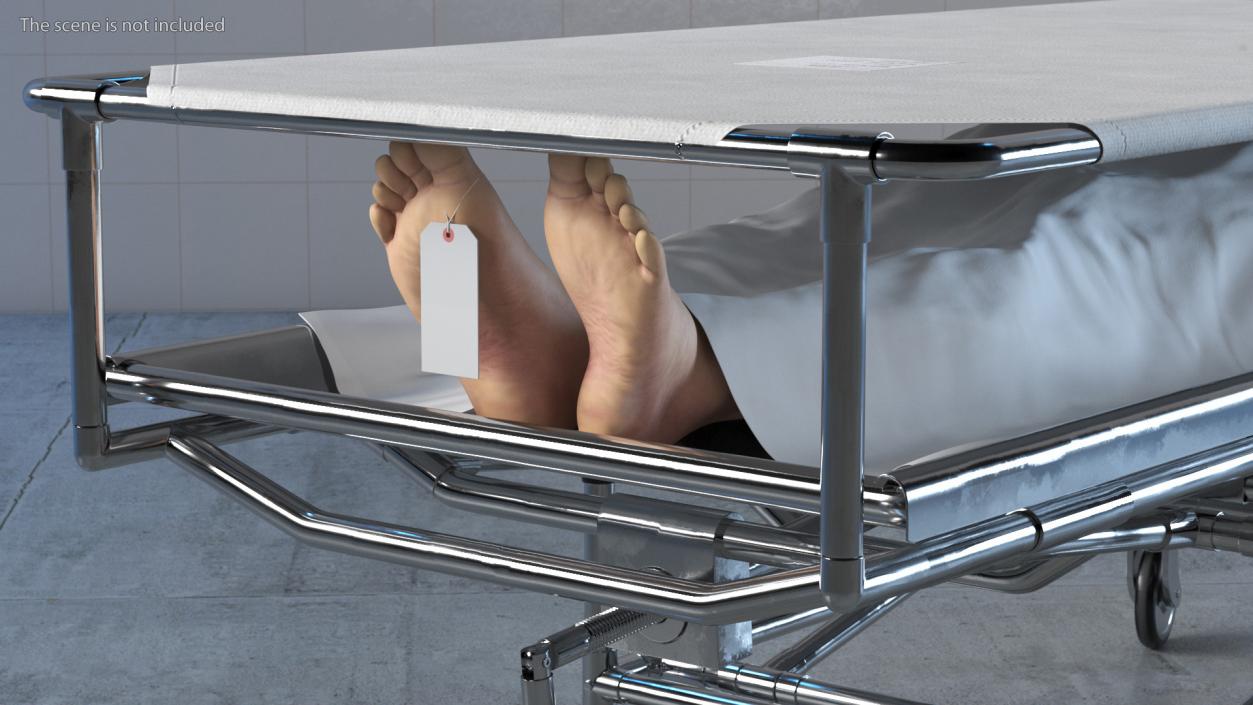 Covered Gurney CSI Jevett with Male Corpse 3D
