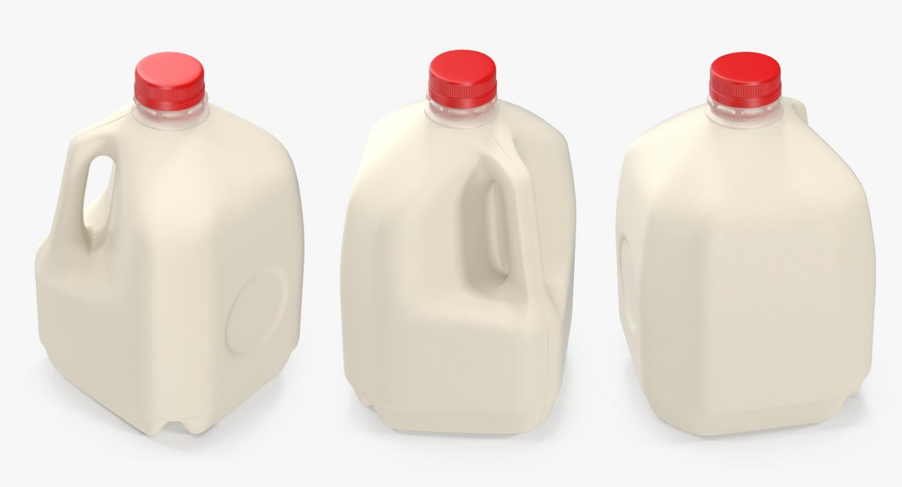 3d plastic milk bottle generic model