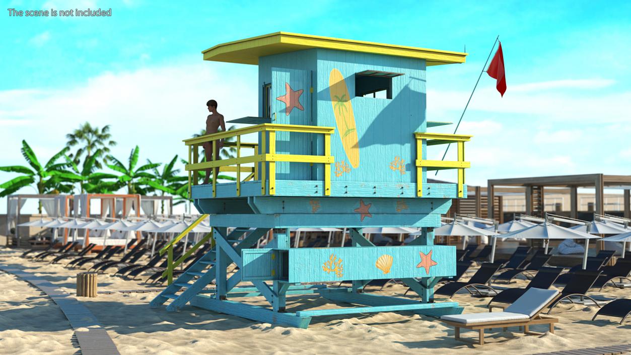 3D Beach Lifeguard House