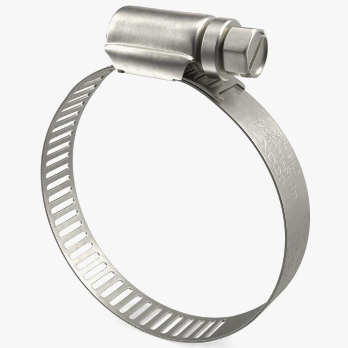 Hose Clamp Stainless Steel 30 44mm 3D model