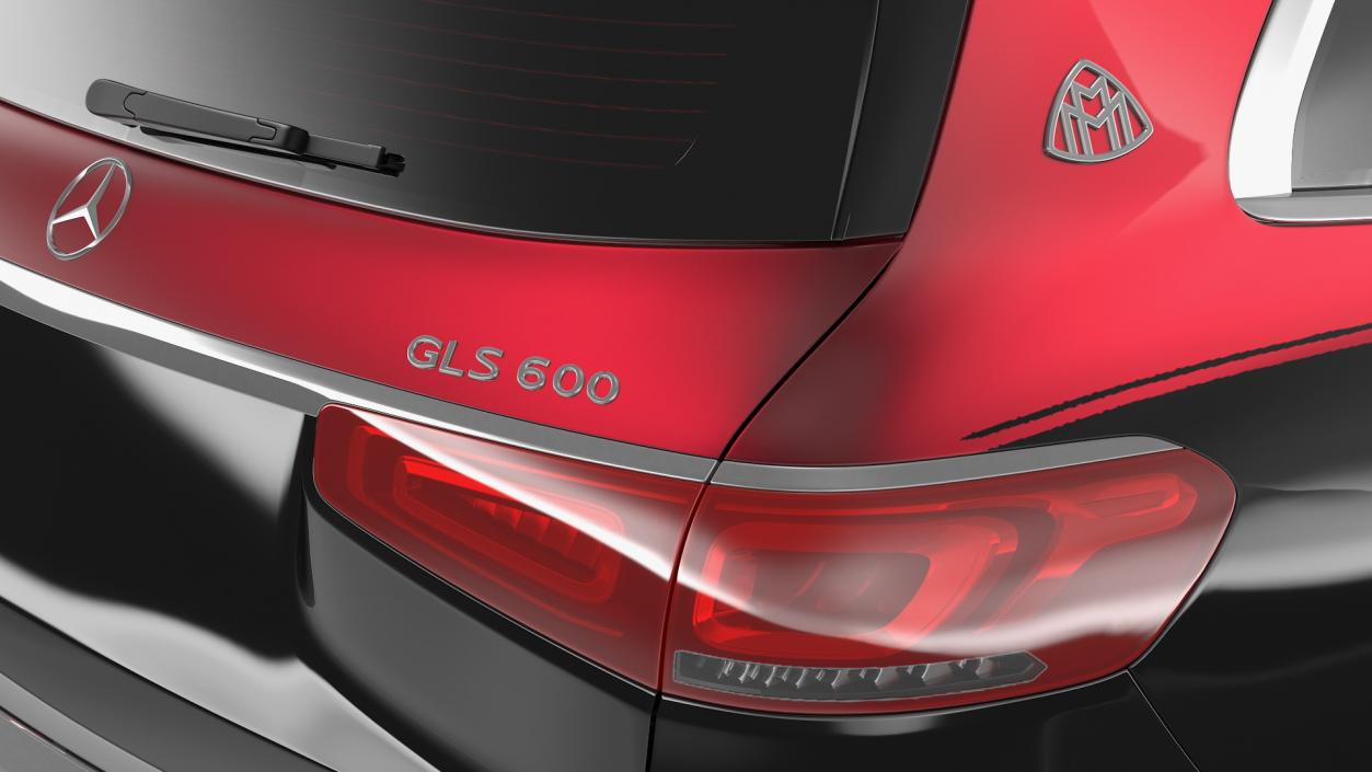 3D Maybach GLS 600 Red Rigged