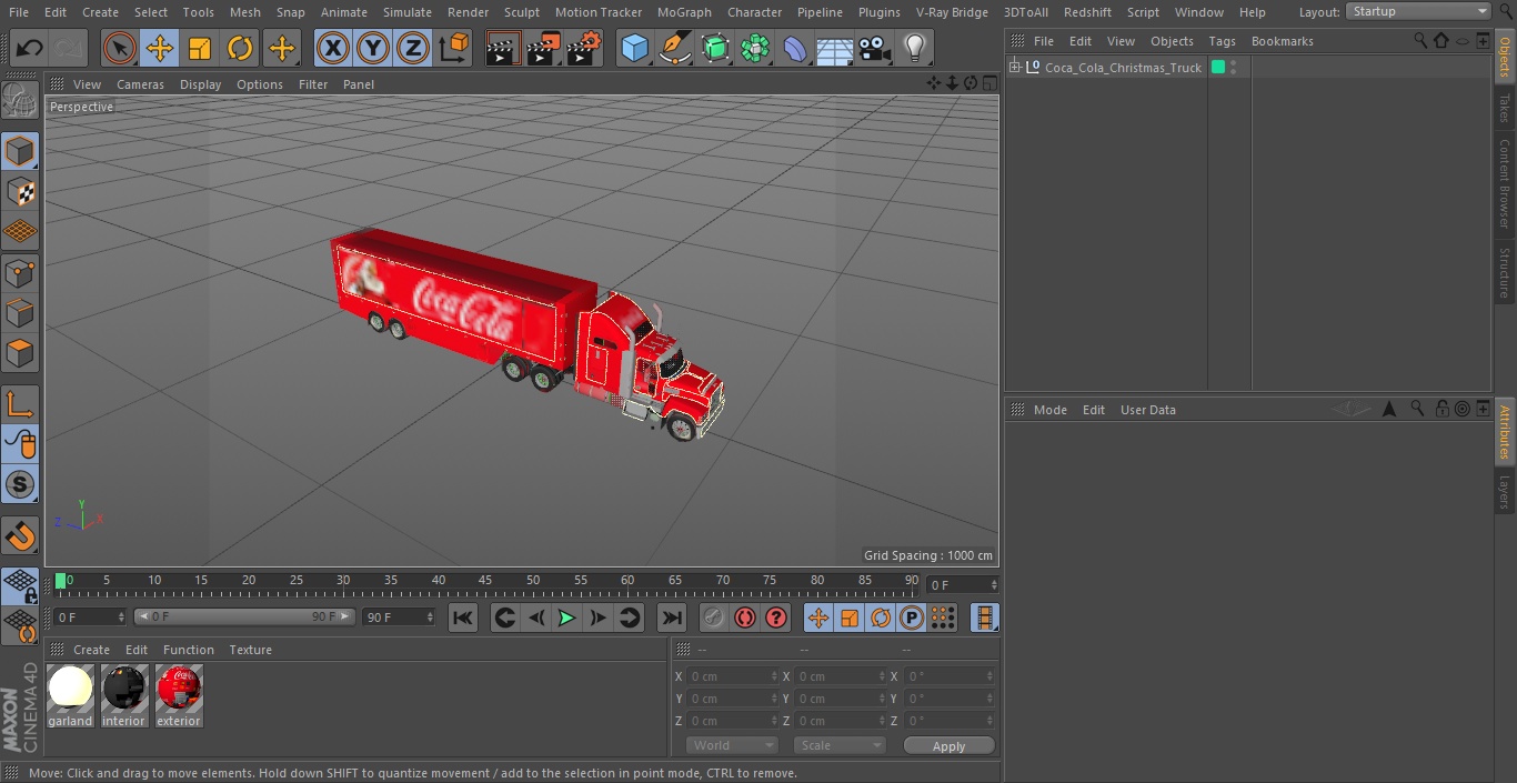 3D model Coca Cola Christmas Truck