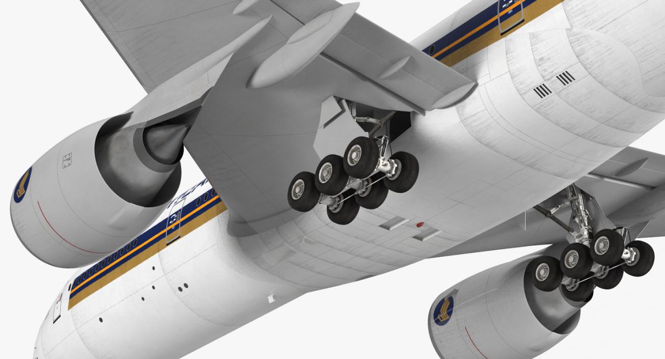 Boeing 777 200ER Singapore Airlines Rigged 3D