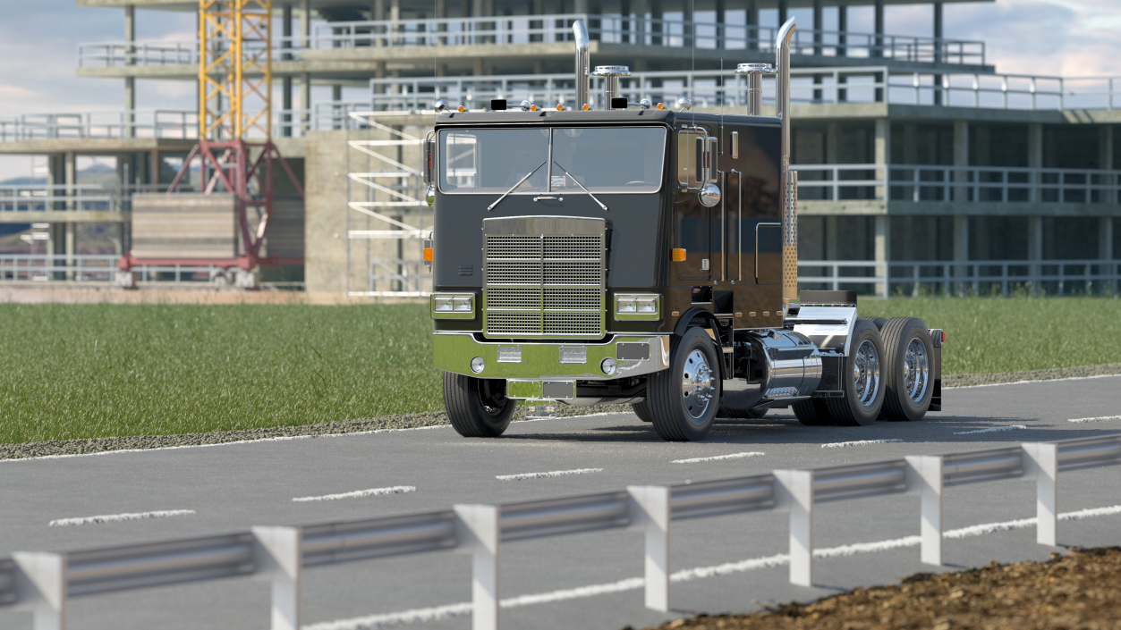 3D model Cabover Truck Rigged