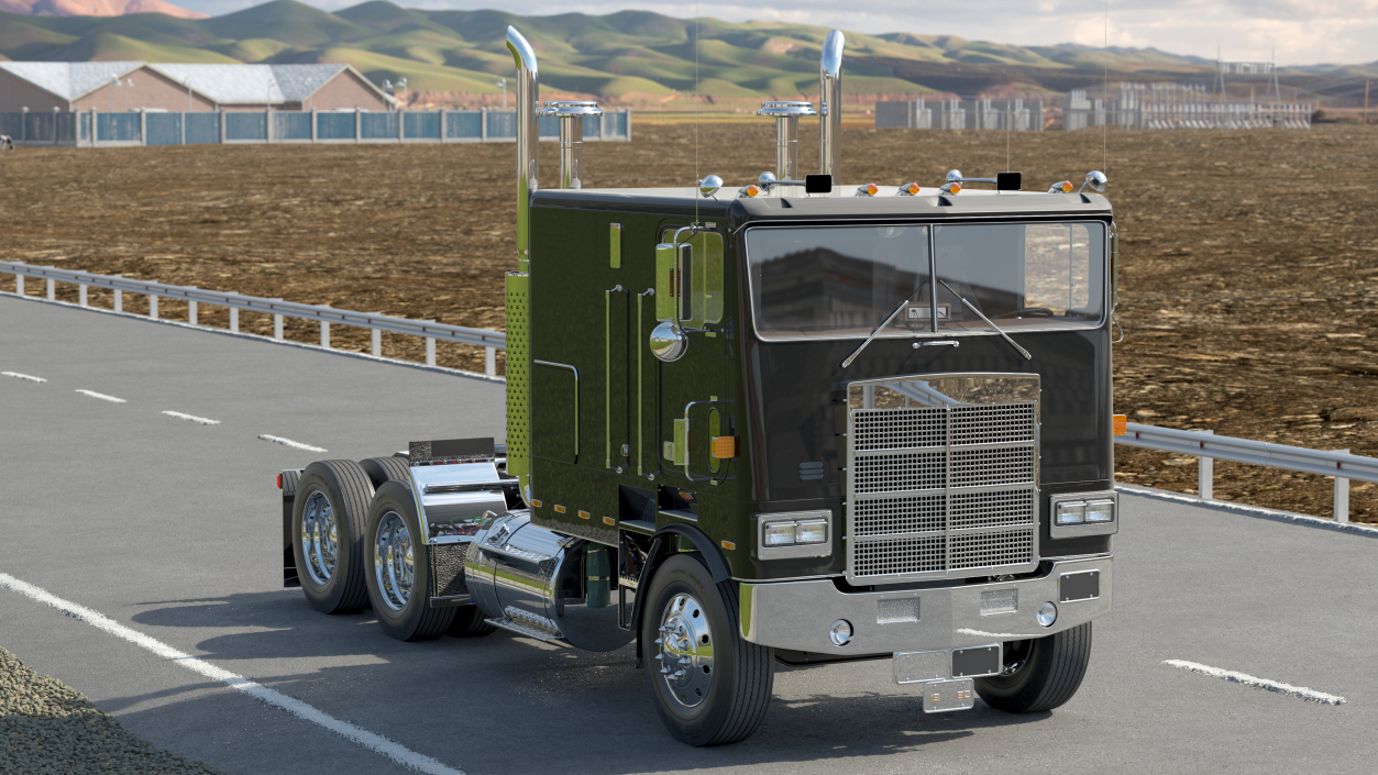 3D model Cabover Truck Rigged