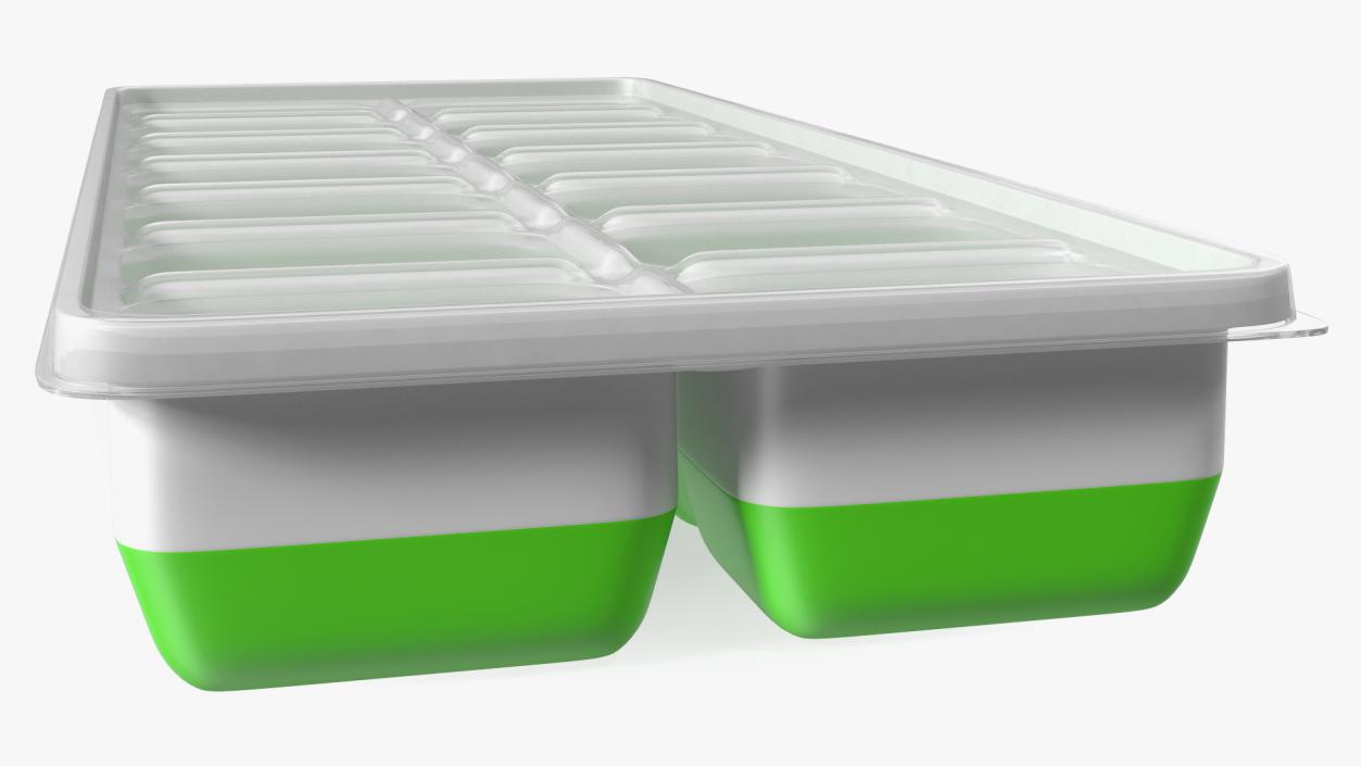 3D Flexible Ice Cube Mold Green model