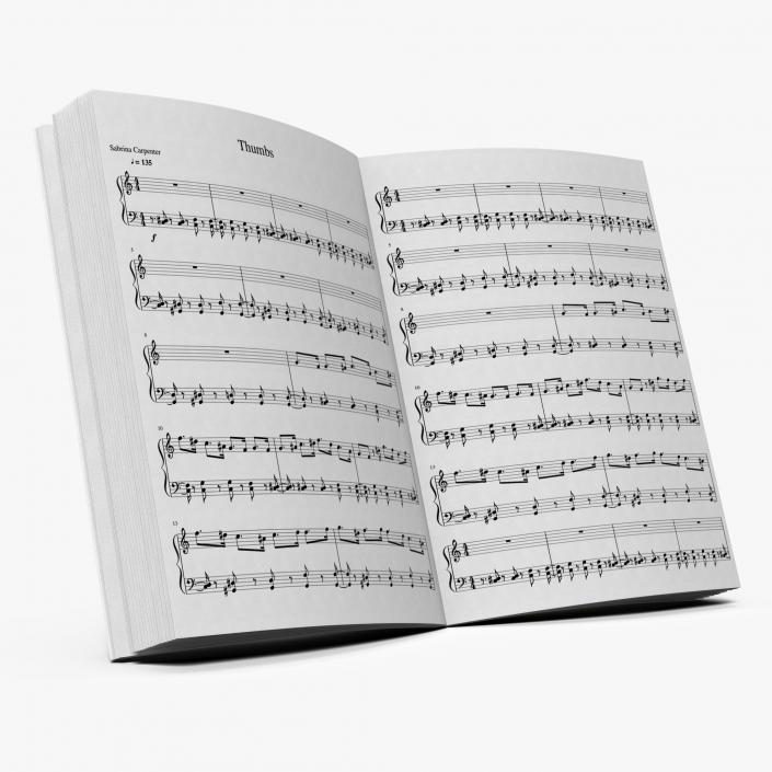 3D Music Notes Book