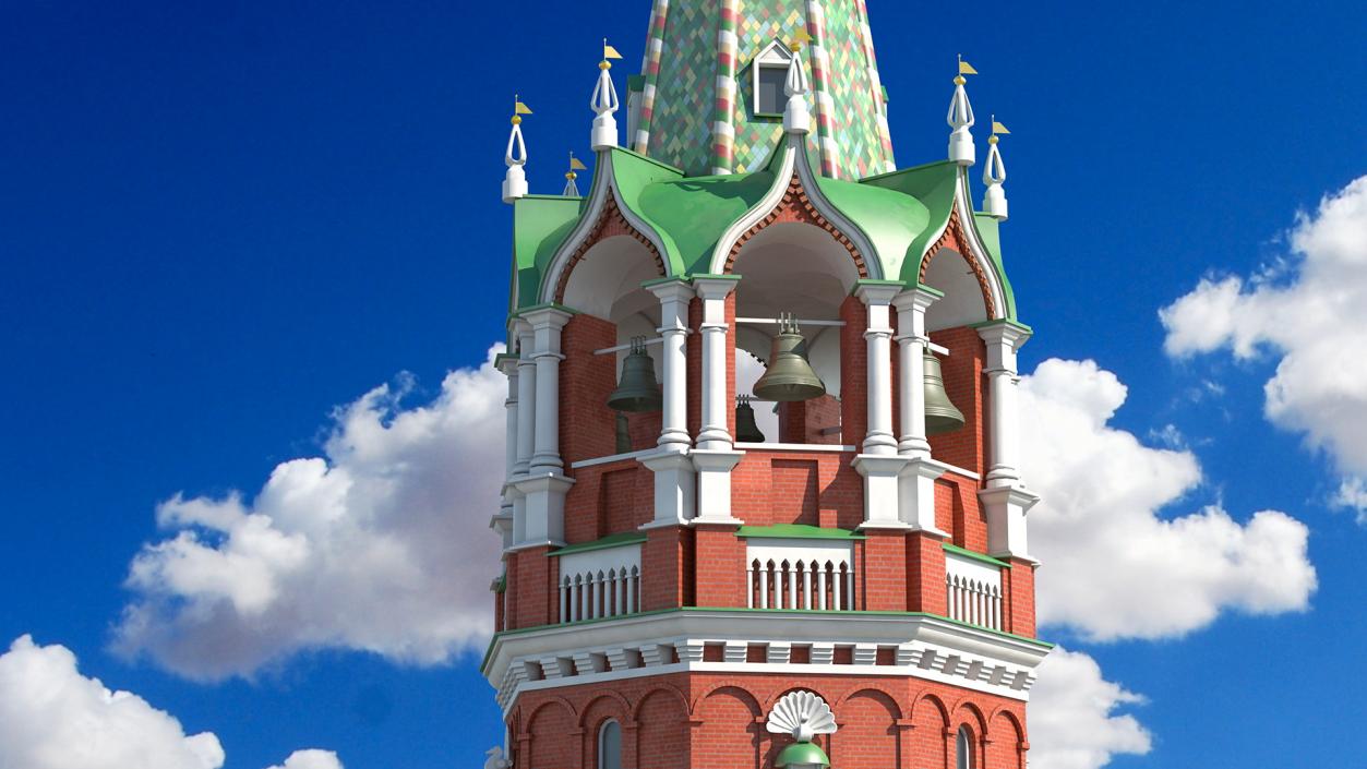 3D model Moscow Kremlin Spasskaya Tower