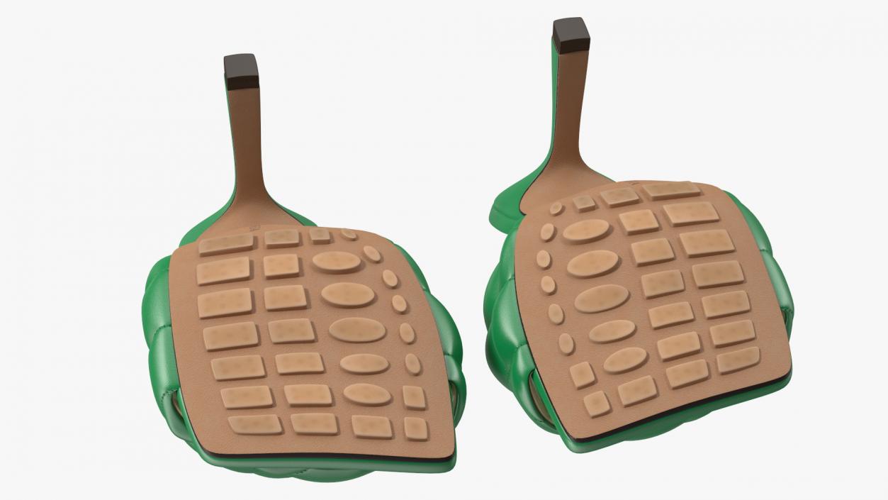 Green Padded Mule Bottega Veneta 3D