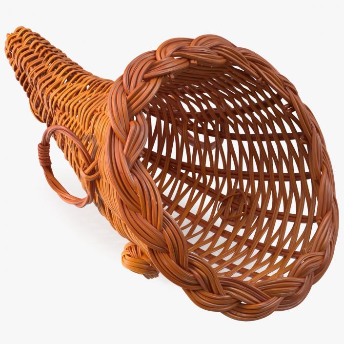 3D Cornucopia Basket Brown model