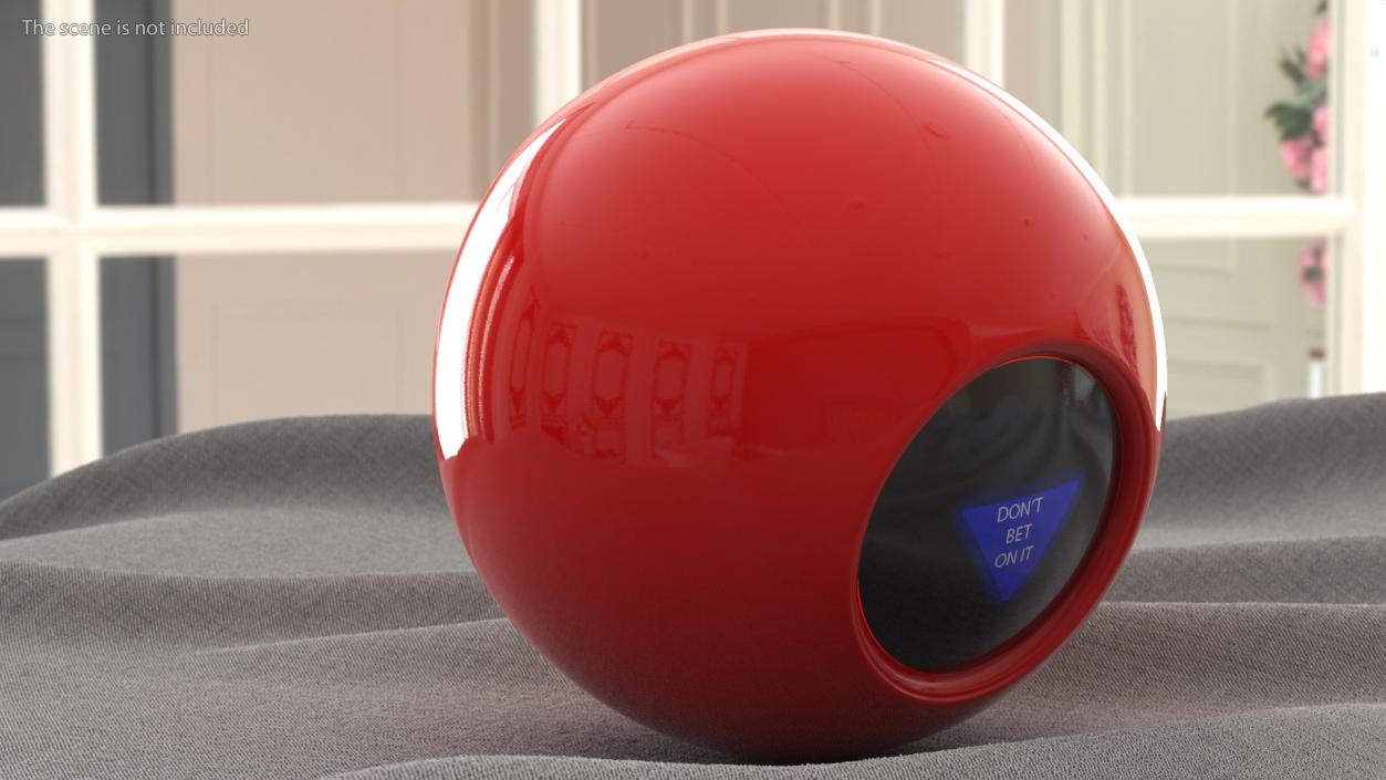 3D Red Magic 8 Ball