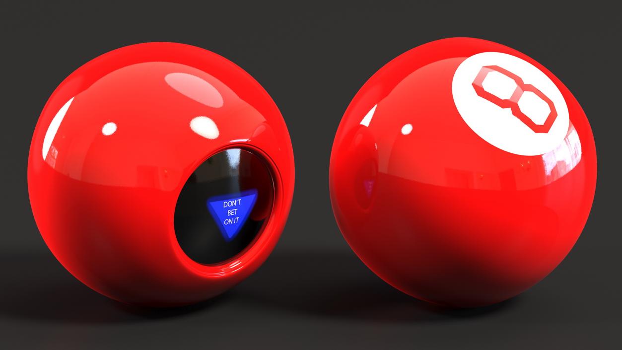 3D Red Magic 8 Ball