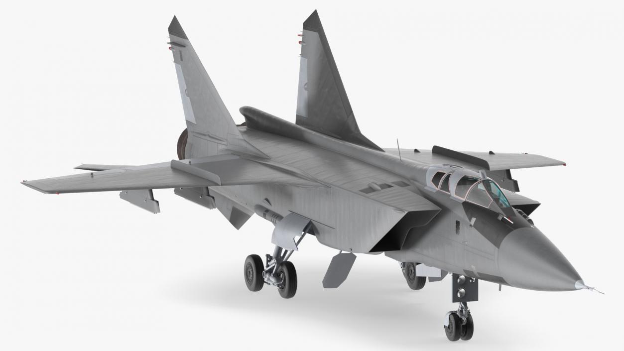 3D Supersonic Interceptor Aircraft Rigged model