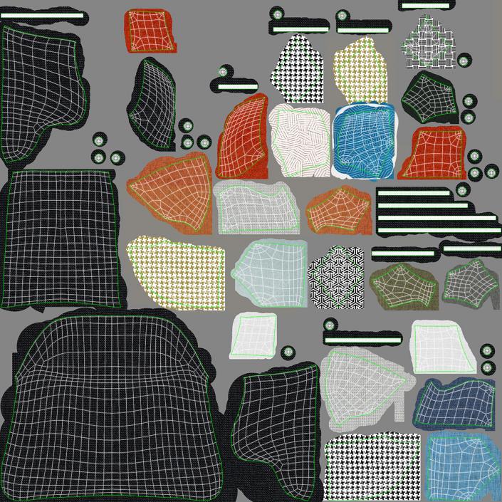 3D model Grant Featherston Lounge Chair Patchwork