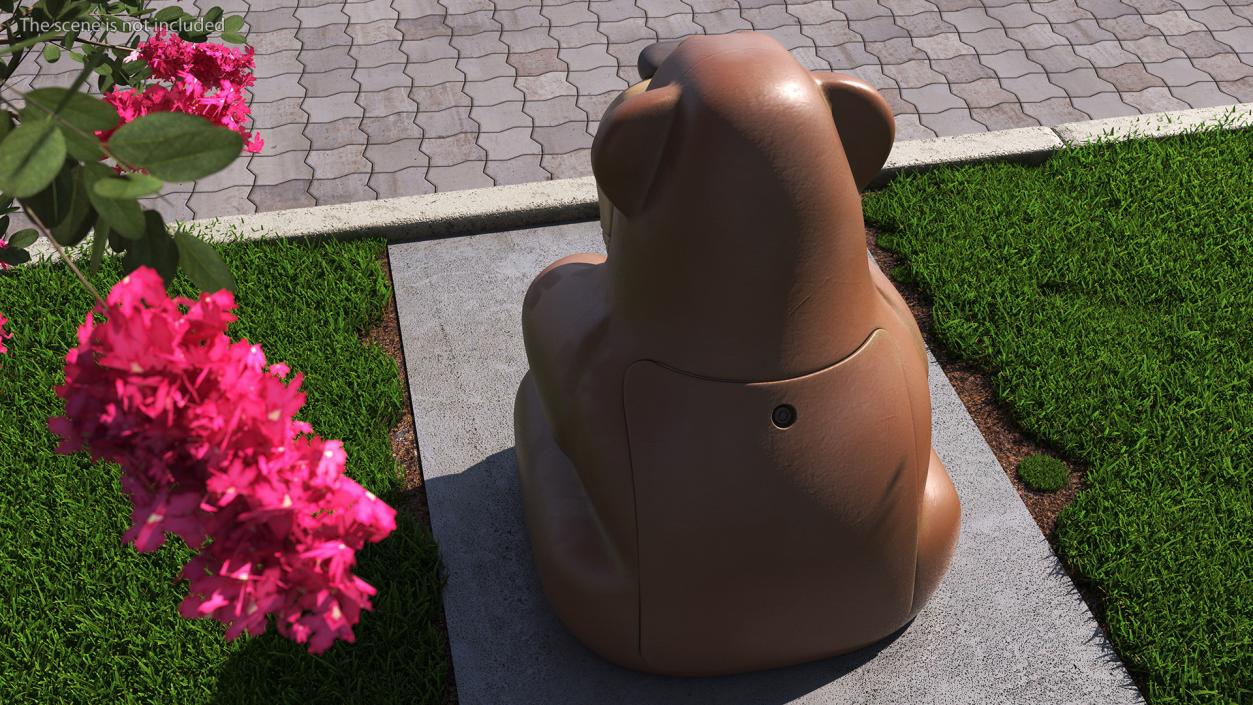 3D Used Bear-Shaped Trash Can