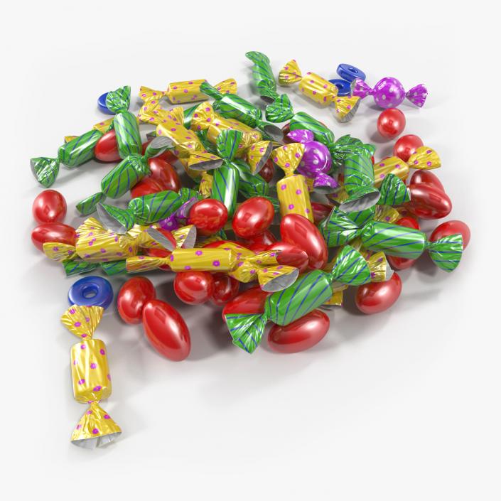Colorful Candy Pile 3D model