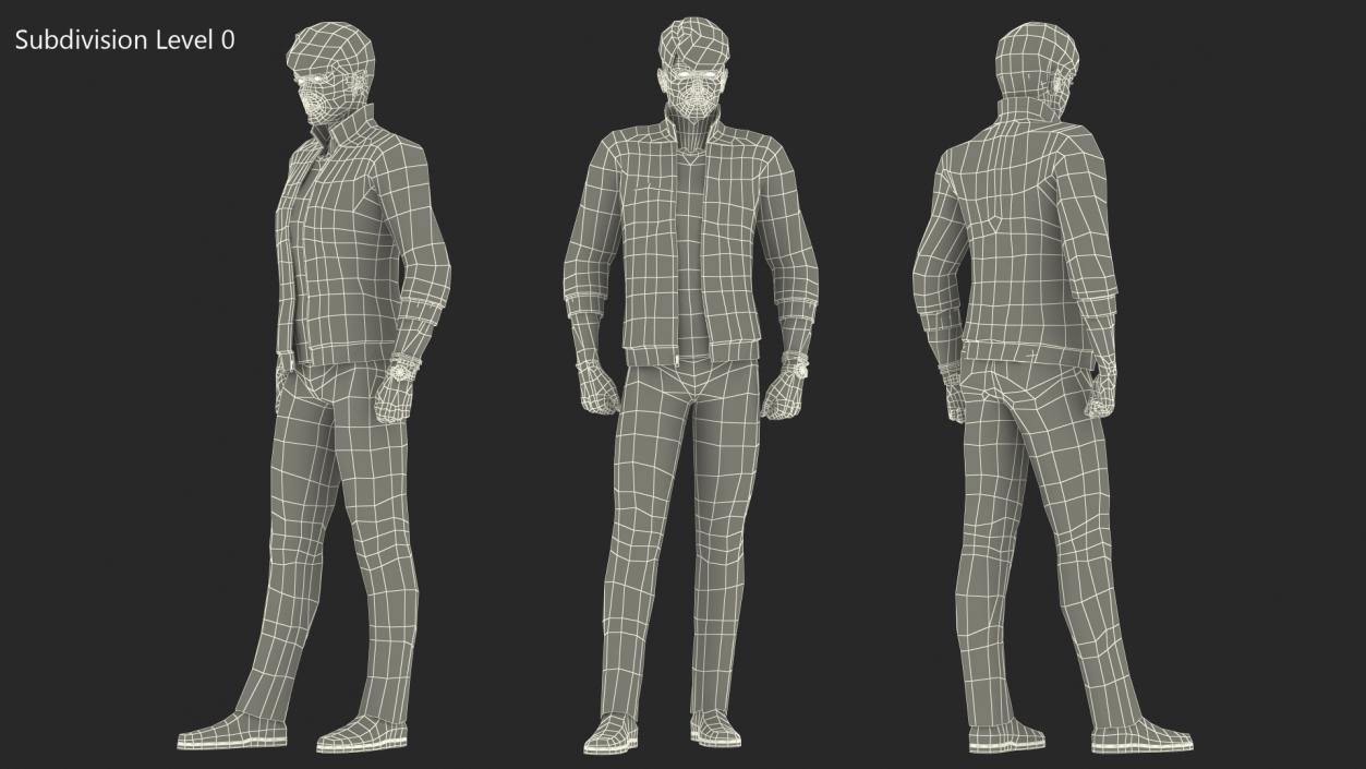 3D model Teenage Boy Street Clothes Standing Pose